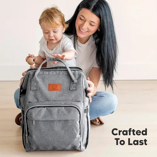 Vista 9 de KeaBabies - Mochila pañalera grande impermeable para viajes