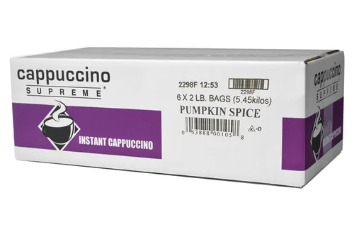 Vista 6 de Cappuccino Supreme Mezcla de capuchino instantáneo de caramelo inglés, 6 x 2 libras