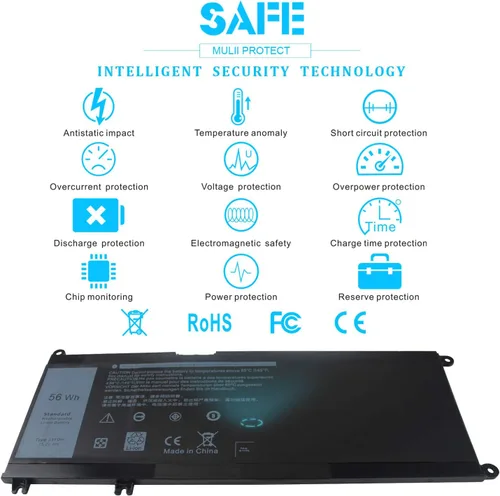 Vista 6 de Batería de 15.2V 56Wh 33YDH para Dell Inspiron 17 7000 7773 7779 7778 7786 2 en 1 15 7577 Latitude 15 3590 3580 3490 3380 G5 15 5588 7 g3 3579 3779