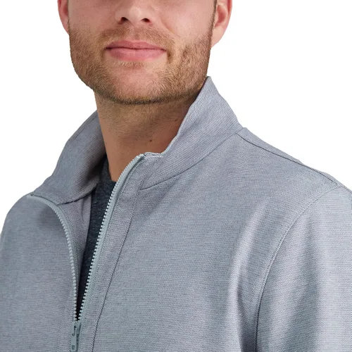 Vista 2 de Haggar Men's Long Sleeve Performance Zip Up Shirt (Full and 14 Zip)