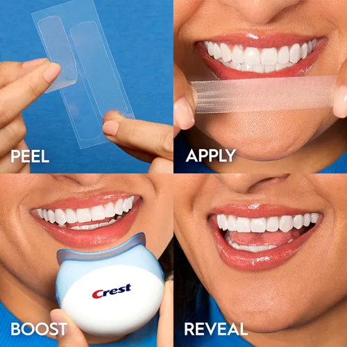 Vista 5 de Crest 3D Whitestrips Efectos Profesionales + Luz LED – Kit de blanqueamiento de dientes, 1 luz + 20 tratamientos, cada uno con 1 superior/1