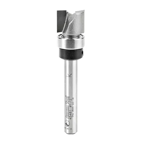 Vista 44 de Amana Tool 45487 - Broca de carburo con punta de carburo, 45487, vástago de 1/2 x 1/4 pulgadas con rodamiento de bolas superior