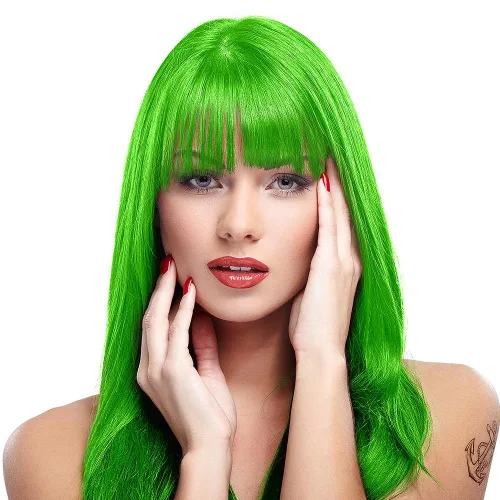 Vista 2 de MANIC PANIC Electric Lizard - Tinte para el cabello Classic High Voltage verde neón brillante semipermanente con tonos verde lima, vegano, libre