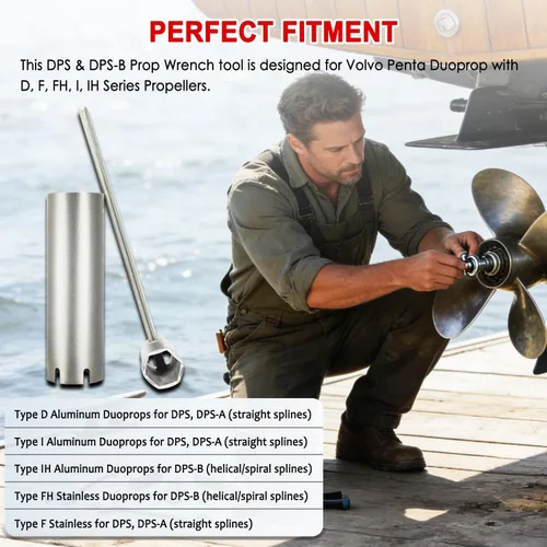 Vista 2 de Kit de herramientas de doble propulsión 3855516 Llave de hélice para Volvo Penta D F Duoprop