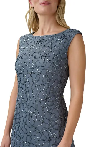 Vista 3 de Adrianna Papell Vestido corto con cuentas para mujer
