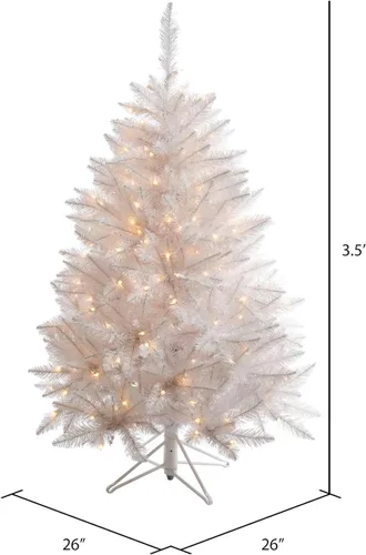 Vista 3 de Vickerman - Árbol de Navidad artificial, color blanco