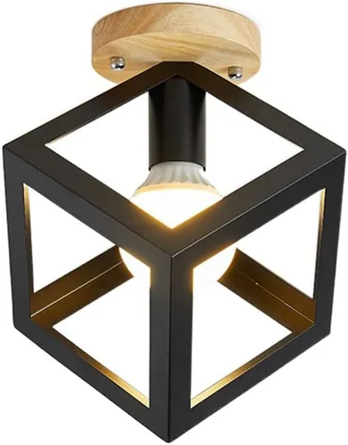 Vista 13 de RCIDOS Nordic - Lámpara de techo semiempotrada para el hogar, pasillo, montaje empotrado, E27, fácil de instalar, iluminación creativa para pasillo