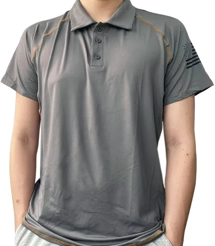 Vista 5 de HARGLESMAN Camisa polo de manga corta para hombre, secado rápido, ajuste de verano (S-3XL)