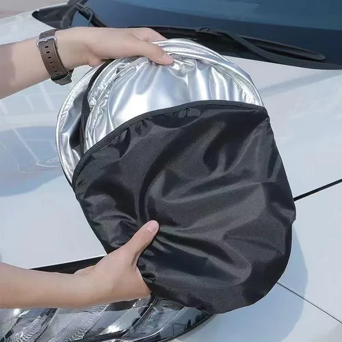 Vista 4 de Foldable Windscreen Sunshade for Honda HR-V 2023 2024 2025, Reflective Heat Blocker Front Window Ultraviolet Rays Protector Interior Shield