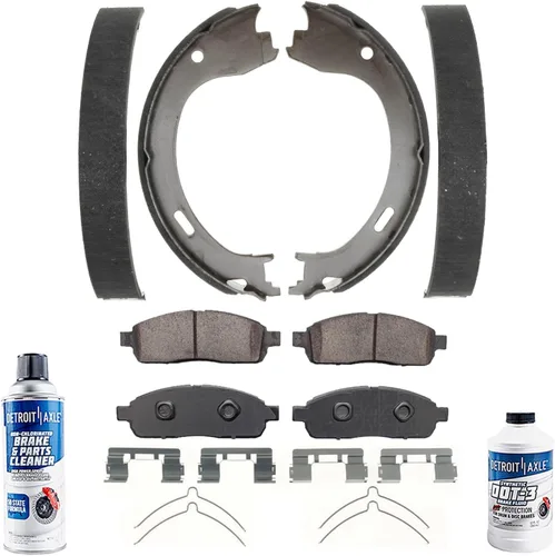 Vista 107 de Detroit Axle - Pastillas de Freno Delantero Izquierdo Reemplazo de Pinza de Disco para Dodge Ram 1500 Dakota Mitsubishi Raider - Juego de 3 piezas