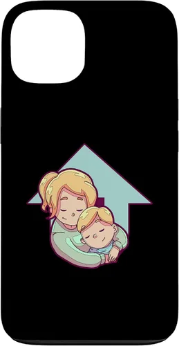 Vista 7 de iPhone 16 Mother And Child Illustration For Kids Case