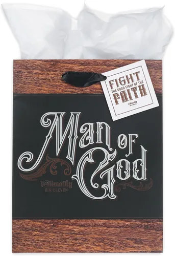 Vista 23 de Christian Art Gifts Bolsa de Regalo Retrato con Etiqueta y Juego de Papel de Seda para Mujeres: Quédate Quieta y Conoce - Salmo 46:10 Versículo