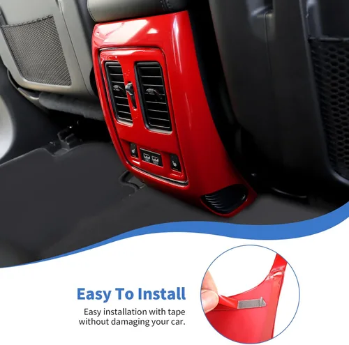Vista 3 de JeCar Kit de Tim para asiento trasero de aire acondicionado y panel de ventilación, accesorios interiores compatibles con Jeep Grand Cherokee WK2