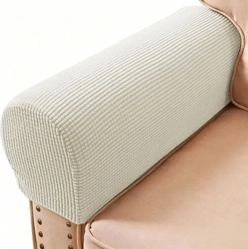 Vista 11 de Juego de 2 fundas elásticas para reposabrazos de sofá, silla y sillón reclinable (Negro)