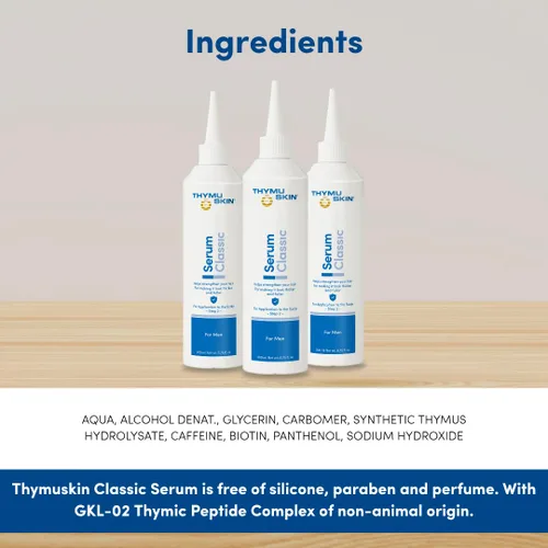 Vista 3 de THYMUSKIN® Classic Serum Tratamiento revitalizante del cuero cabelludo con complejo de péptidos tímicos GKL-02 Adelgazamiento del cabello