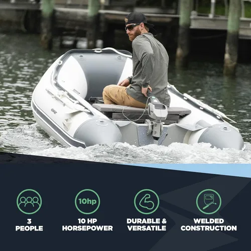 Vista 4 de Newport - Lancha deportiva inflable, modelo Dana, barco nodriza con quilla, con clasificación de la USCG, 10 caballos de fuerza, para 3 personas, 8
