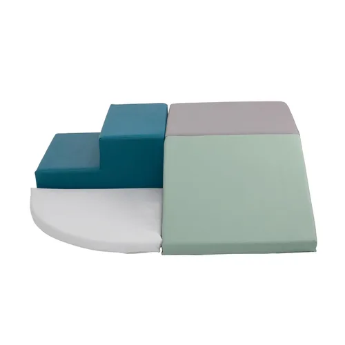 Vista 8 de Playtime Essentials - Juego de 4 piezas de bloques de espuma para escalar esquinas para niños pequeños, para interiores y bebés, juego suave