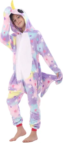 Vista 5 de Disfraz de franela para niños, disfraz de Halloween, Pascua, animales, cosplay para niñas y niños, una pieza