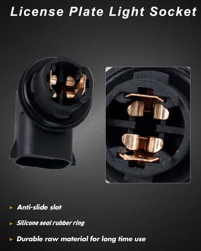 Vista 3 de HERCOO Cubierta de Lente de Luz de Placa de Matrícula, Enchufe de Lámpara Trasera Compatible con Toyota Tacoma 2005-2015, Tundra 2000-2013, Echo