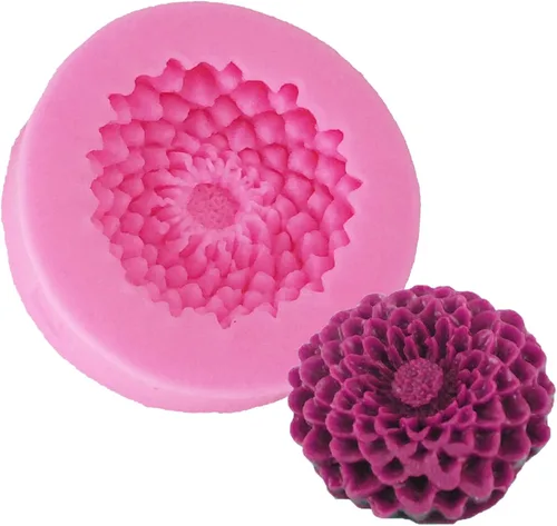 Vista 5 de 2 Piezas Pequeño Molde de Girasol de Silicona para Decoración de Fondant, Chocolate, Caramelo, Pastel, Vela, Jabón, Hornear, Pasta de Polímero