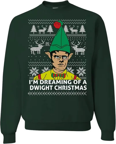 Vista 39 de wild custom apparel Suéter feo de Navidad a la moda más reciente de la colección 3 sudadera de cuello redondo Negro