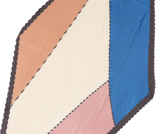Vista 5 de Allegra K Pañuelo plisado con bloque de color en contraste para mujer