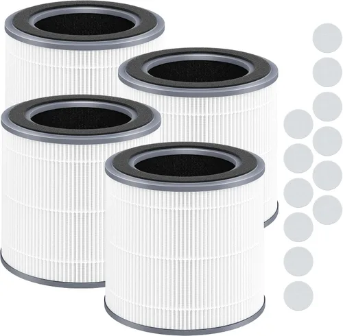 Vista 10 de Paquete de 1 filtro de repuesto compatible con purificador de aire Hynik Alviera HH001, filtración de 3 etapas de H13 True HEPA, filtro de carbón