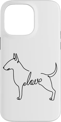 Vista 21 de Bull Terrier Love Bully Dog Love Single Line Art Sketch Case for iPhone 17