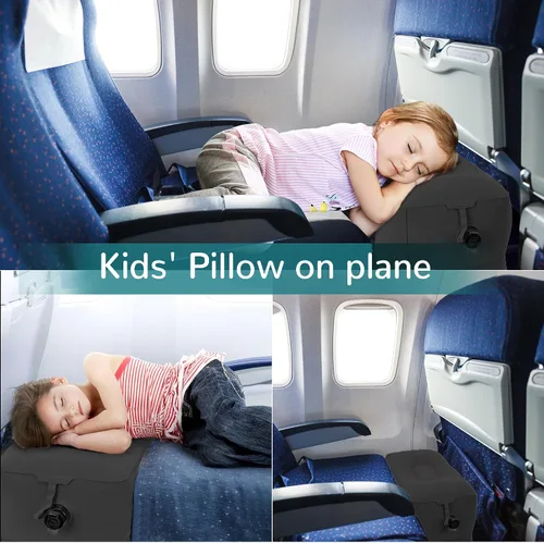 Vista 6 de Almohada Reposapiés Inflable Negro