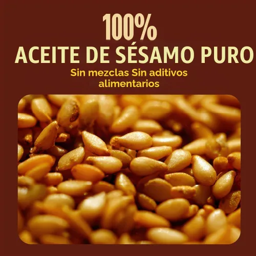 Vista 3 de OTOKI 100% Puro Aceite de Sésamo Tostado Premium, Tostado a la Perfección, Aceite al Estilo Tradicional Coreano, 500ml (16.90 fl oz)