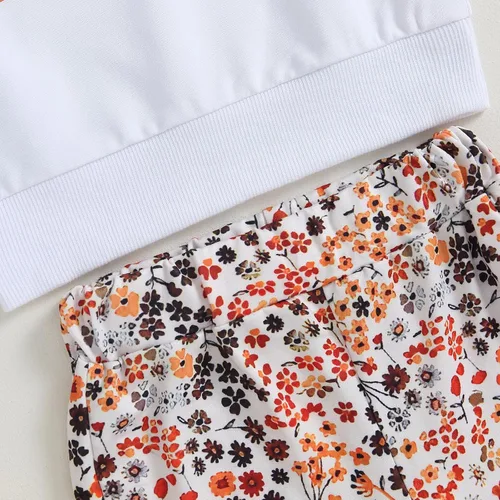 Vista 6 de Disfraz de Halloween para bebé niña pequeña, sudadera con cuello redondo y pantalones acampanados, para otoño