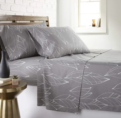 Vista 200 de Southshore Fine Living, Inc. Colección Winter Brush, juego de sábanas de 3 piezas para cama individual, sábana bajera con bolsillo profundo de 14