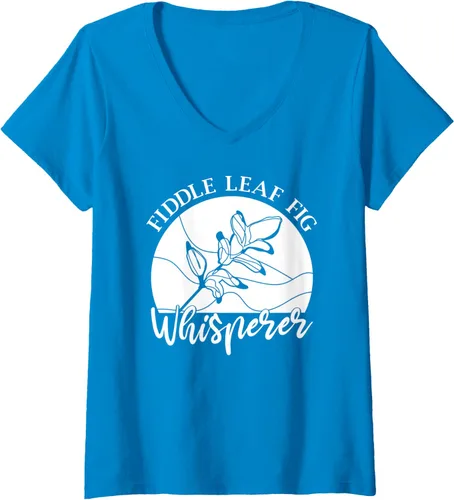 Vista 9 de Camiseta de interior con cuello en V para mujer, diseño de higo de hoja de violín, Negro, S