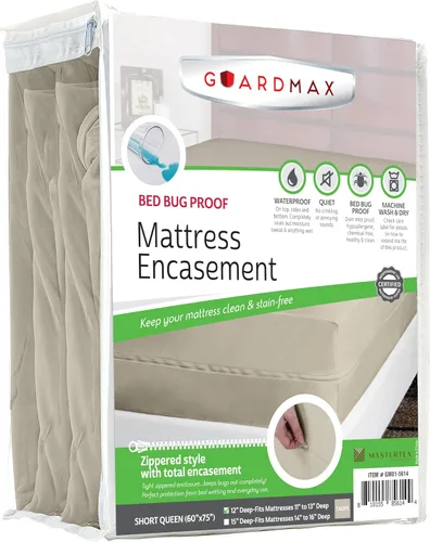 Vista 11 de Protector de colchón Guardmax con cremallera funda contra insectos para cama 100% impermeable suave, hipoalergénico y transpirable