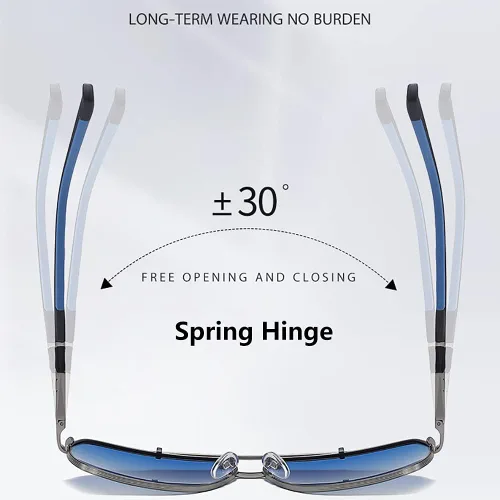 Vista 6 de Haigfore - Gafas de sol polarizadas con marco de gran tamaño para hombres de conducción con protección UV