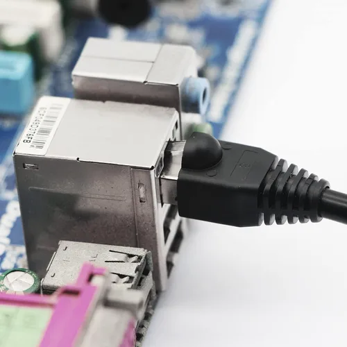 Vista 5 de QIANRENON Cable RJ50 10P10C Cat 5E macho a macho modular de cristal con conectores de blindaje para escanear pistolas de código, equipos