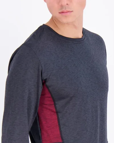 Vista 3 de Paquete de 4unidades camisetas Dry-Fit de manga larga para hombre que absorben la humedad, con protección solar ultravioleta, camiseta deportiva