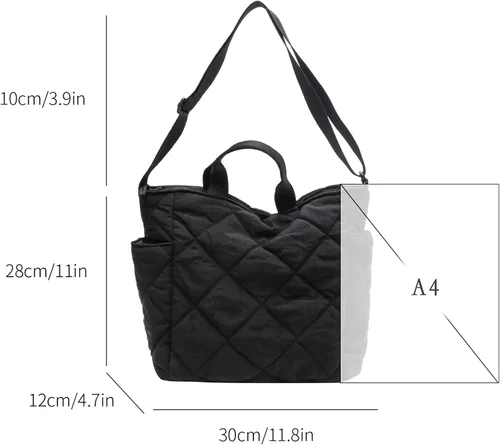 Vista 6 de Fozehlad Bolsa acolchada para mujer, bolsa acolchada para mujer, bolso de hombro para moda