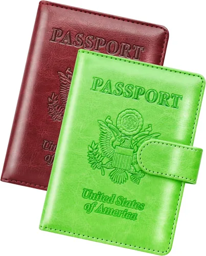 Vista 22 de Herain Soporte para pasaporte para viaje y crucero, 2 piezas, funda para pasaporte, cartera, regalo de viaje, para mujeres, hombres, familia