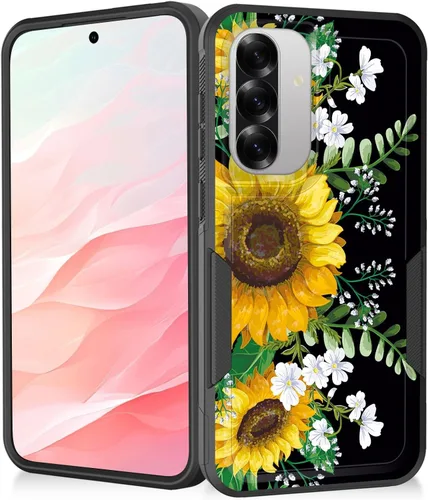 Vista 124 de Funda para Galaxy A14 5G, resistente de doble capa híbrida de policarbonato duro, goma suave, a prueba de golpes, funda protectora resistente