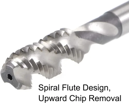 Vista 5 de uxcell 1/2 "-12 BSW espiral flauta roscada, herramienta de roscado de máquina HSS-cobalto tornillo roscado herramienta para reparación de roscas