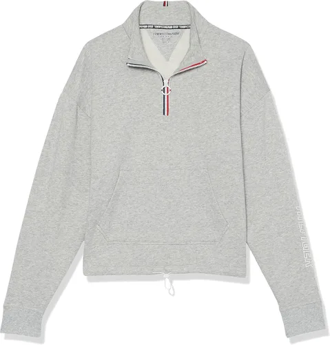Vista 8 de Tommy Hilfiger Sudadera a rayas con cremallera y cintura elástica para mujer Albaricoque