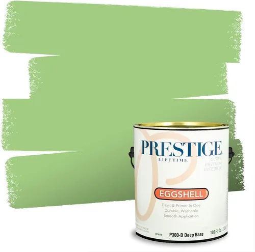 Vista 217 de PRESTIGE Pintura exterior e imprimación en uno, aloe, plano, 1 galón