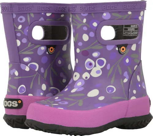 Vista 9 de BOGS Botas de lluvia de goma impermeables para niños y niñas Negro