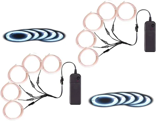 Vista 17 de MaxLax Cable EL, luces de neón portátiles, cable EL 5 en 3.3 ft, alambre electroluminiscente para decoración de Halloween, fiesta de Navidad Ten