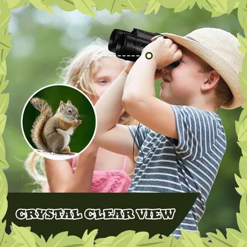Vista 5 de Libima 24 prismáticos compactos educativos a granel con telescopio de cuerda para el cuello para aprender observación de aves, camping, senderismo