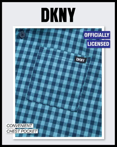 Vista 5 de DKNY Camisa de vestir clásica de manga corta con botones para niño, para la escuela, vacaciones y vacaciones (tallas 4-20)