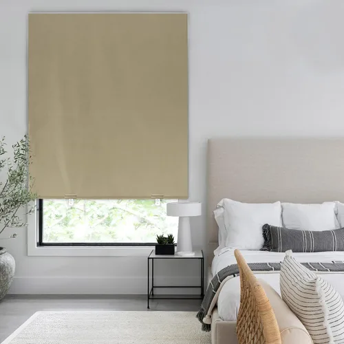 Vista 6 de LazBlinds Cortina de Puerta 100% Opaca, Persianas Sin Herramientas Sin Taladro Inalámbricas para Ventanas, Aislamiento Térmico Protección UV