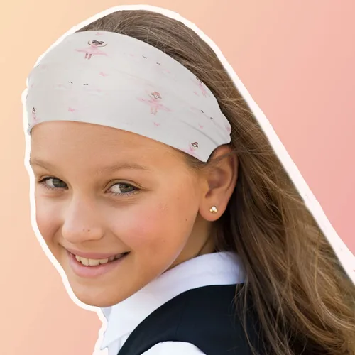 Vista 4 de Bohend Diademas anchas anudadas para niñas, 3 unidades, antideslizantes, elásticas, lindas bandas para la cabeza, para entrenamiento, yoga