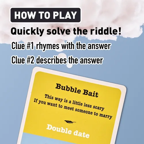 Vista 3 de I'm a Poet Rhyming Riddle Game - Divertido juego de cartas de palabras y adivinanzas para adolescentes y adultos, noche de juegos familiares y juego